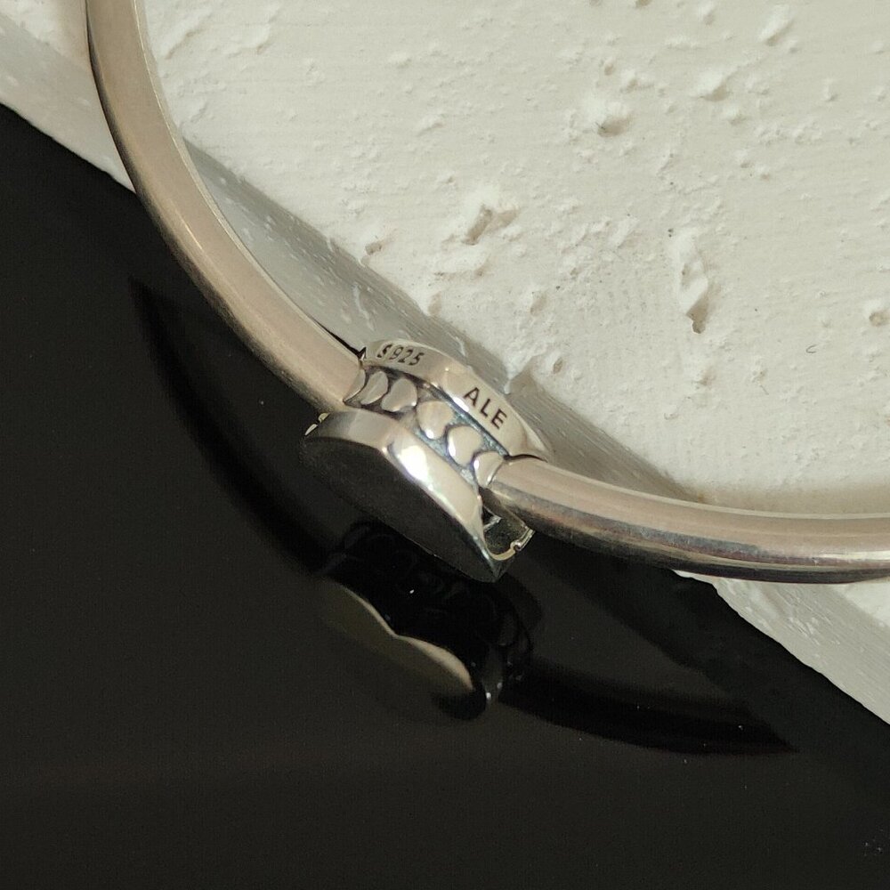 Pandora Scales of Justice Heart Charm Exclusive Bead Pendant S925 ALE with box - Picture 7 of 8